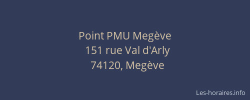 Point PMU Meg&egrave;ve