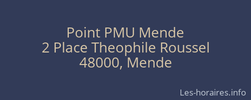 Point PMU Mende