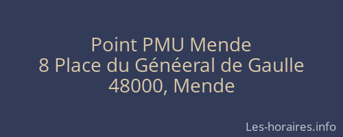 Point PMU Mende