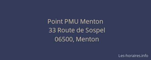 Point PMU Menton