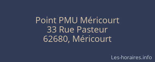 Point PMU Méricourt