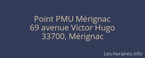 Point PMU Mérignac