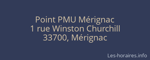 Point PMU Mérignac