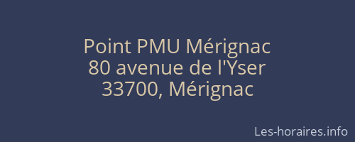 Point PMU Mérignac