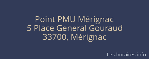 Point PMU Mérignac