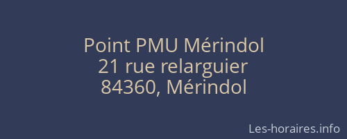 Point PMU Mérindol