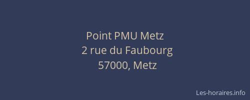 Point PMU Metz