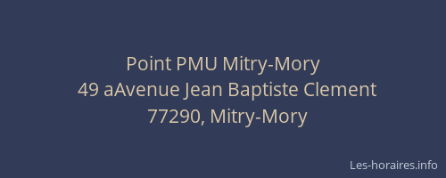 Point PMU Mitry-Mory