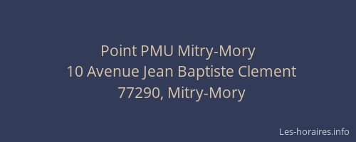Point PMU Mitry-Mory