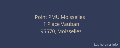 Point PMU Moisselles