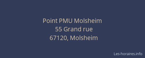 Point PMU Molsheim