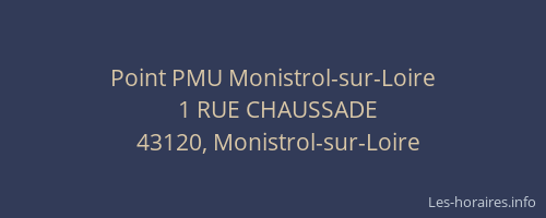 Point PMU Monistrol-sur-Loire
