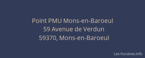 Point PMU Mons-en-Baroeul