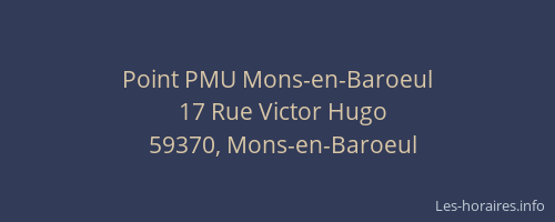 Point PMU Mons-en-Baroeul