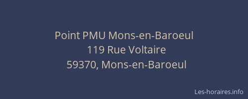 Point PMU Mons-en-Baroeul