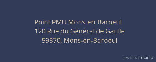 Point PMU Mons-en-Baroeul
