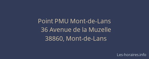 Point PMU Mont-de-Lans