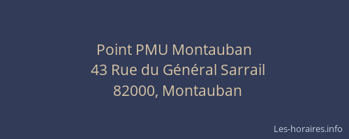 Point PMU Montauban