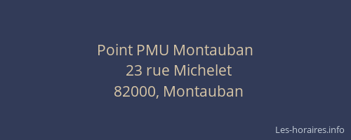 Point PMU Montauban
