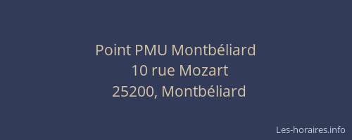 Point PMU Montbéliard