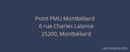 Point PMU Montbéliard