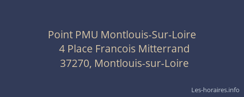 Point PMU Montlouis-Sur-Loire