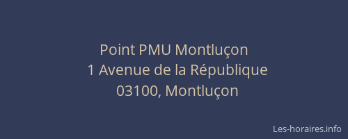 Point PMU Montluçon