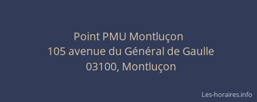 Point PMU Montluçon