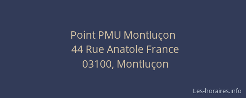 Point PMU Montluçon