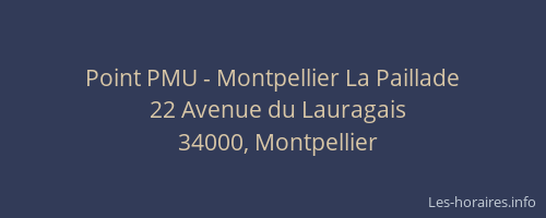 Point PMU - Montpellier La Paillade