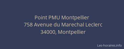 Point PMU Montpellier