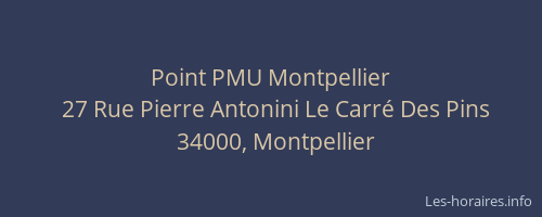 Point PMU Montpellier