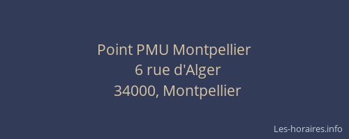 Point PMU Montpellier