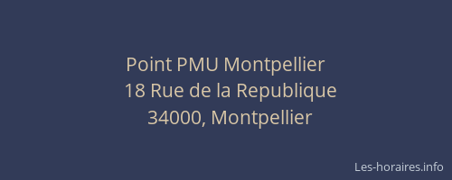Point PMU Montpellier