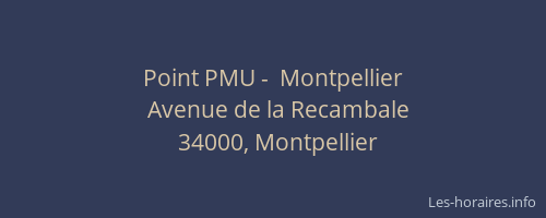 Point PMU -  Montpellier