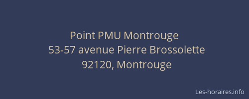 Point PMU Montrouge