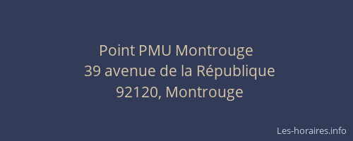 Point PMU Montrouge