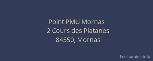 Point PMU Mornas