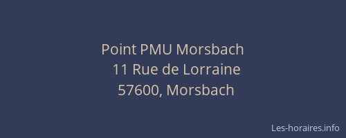 Point PMU Morsbach
