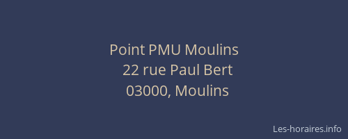 Point PMU Moulins