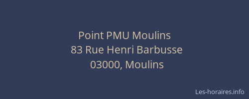 Point PMU Moulins