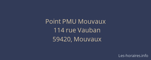 Point PMU Mouvaux