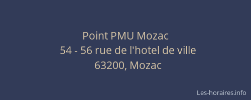 Point PMU Mozac