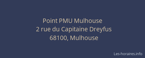 Point PMU Mulhouse