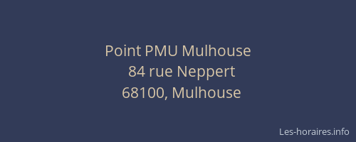 Point PMU Mulhouse