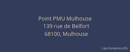 Point PMU Mulhouse