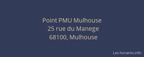Point PMU Mulhouse