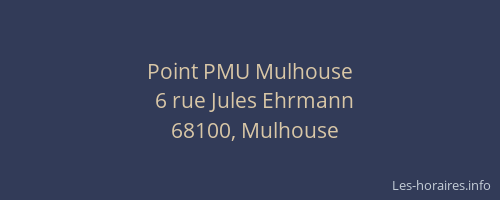 Point PMU Mulhouse