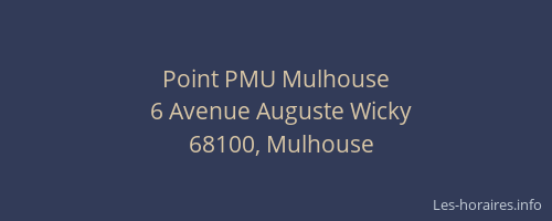 Point PMU Mulhouse