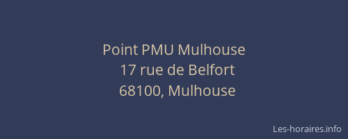 Point PMU Mulhouse